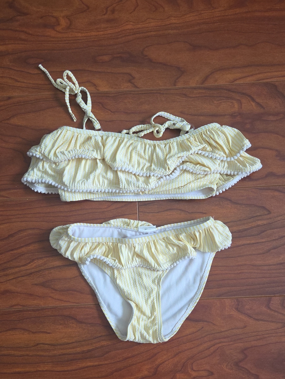 Snapper Rock Girls Yellow Ruffle Bikini Set